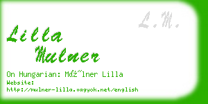 lilla mulner business card